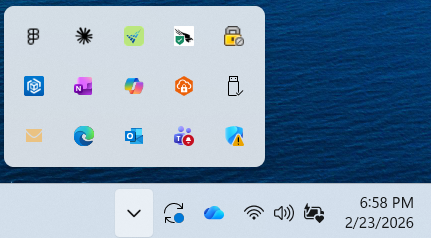 System tray area showing the Tempo Automation icon